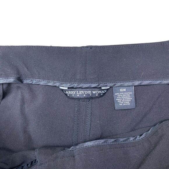 Larry Levine Women Stretch Cropped Slacks Size 16W - Picture 3 of 4